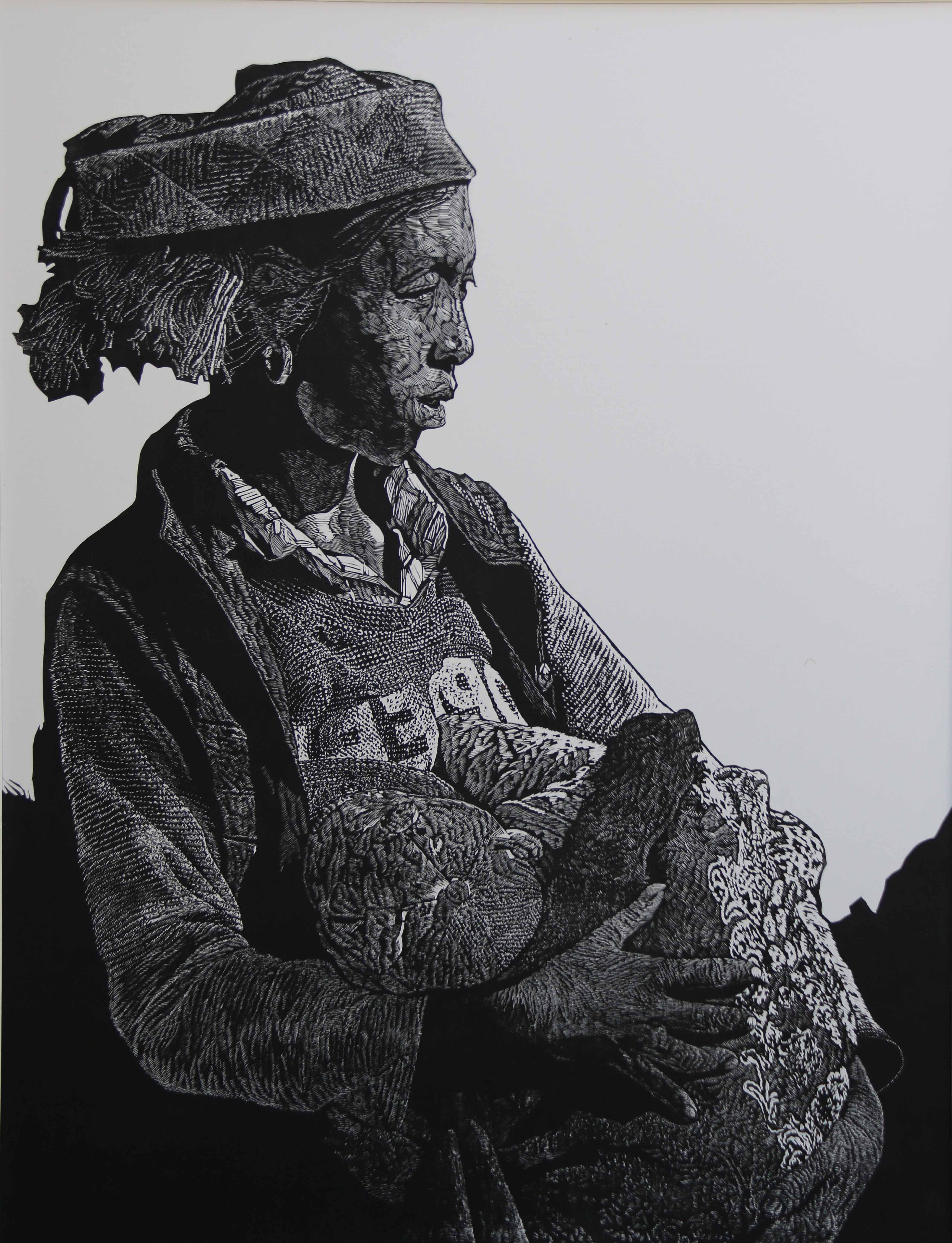 《大凉山的梦》版画
